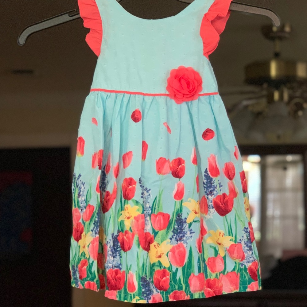 Swiss Dot Floaral Print Dress